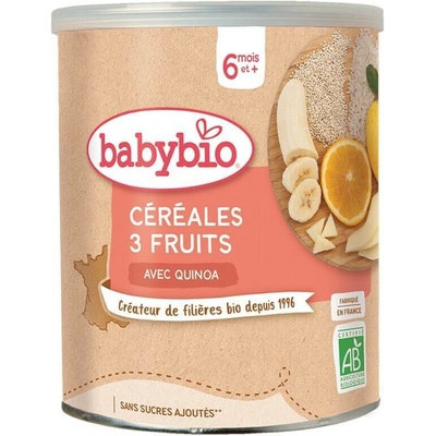 Babybio Nemléčná rýžovo-quinoová kaše s třemi druhy ovoce 220 g