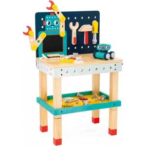 Janod Детска играчка Janod Brico Kids - Голям работен тезгях, робот (J06457) - baby