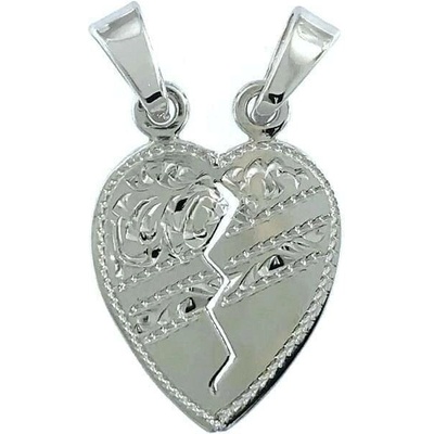 Infinitysilver Stříbrný přívěsek srdíčko rozlamovací 44153