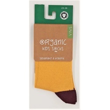 VNS Organic kids Plain yellow brown Organic socks