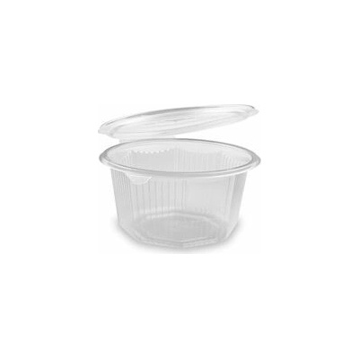 Plastová miska osmiboká průhledná s víčkem 1000 ml (PP) (50 ks)