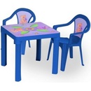 Inlea4Fun 2 židličky + 1 stolek Modrý