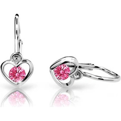 Cutie Jewellery dětské náušnice z bílého zlata C1943-10-X-2 světle modrá