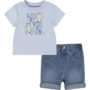 Levi's Levi´s ® Critter Stacked Logo short sleeve set - Blue (Niagra Mist)