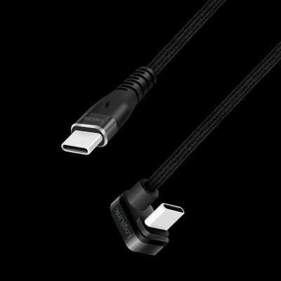Logilink CU0194 USB 2.0 typu C/M 180 stupňov - USB-C/M, hliník, 3m, černý