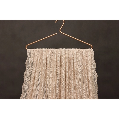 Krajka elastická nylon - Pudrová béžová