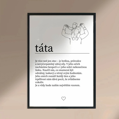 Plakát TÁTA Velikost: A4, Barva rámu: Černá