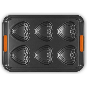 Le Creuset Форма за 6 мъфина Heart с незалепващо покритие (46053000010000)