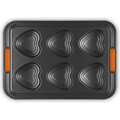 Le Creuset Форма за 6 мъфина Heart с незалепващо покритие (46053000010000)