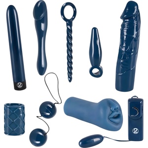 You2Toys - вибратор комплект 9 части - син - lovesexshop
