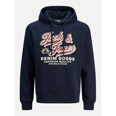 JACK & JONES Мъжки суичър Jack and Jones Jack 2 Colour Hoodie Mens Plus Size - Sky Captain