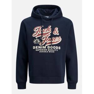 JACK & JONES Мъжки суичър Jack and Jones Jack 2 Colour Hoodie Mens Plus Size - Sky Captain