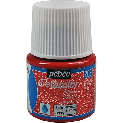 Pébéo Barva na textil Setacolor Light Glitter 45 ml Červená rubínová 203