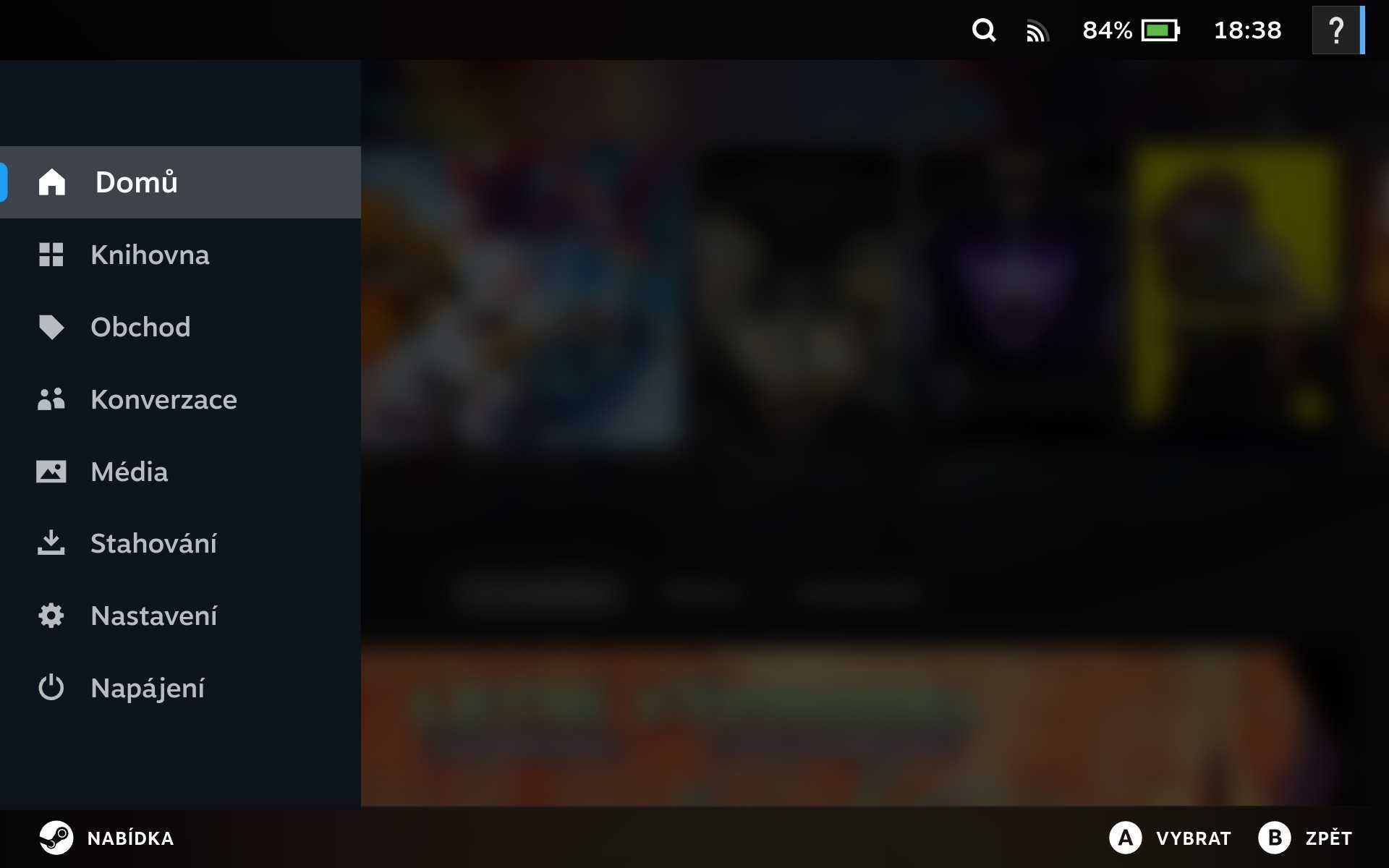Ponuka v SteamOS Lenovo LEGION Go S