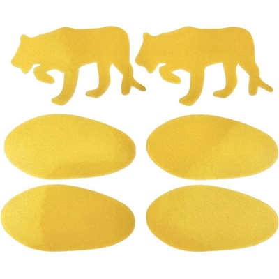 Samolepky reflexné ShamanRacing set hroch 6ks žltá