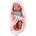 LEAN Toys Babypuppe im grauen Pyjama mit rosa Hasendecke, 23 cm