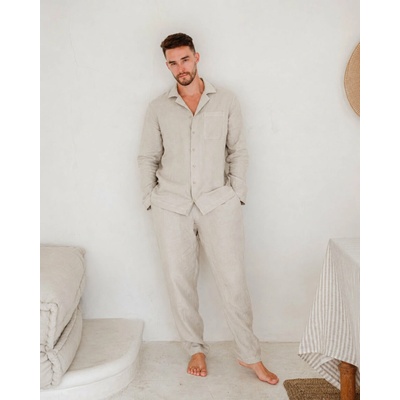 Magic Linen pánské lněné pyžamo VIGO z přírodního lnu