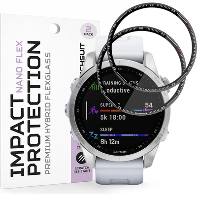 Techsuit Протектор за Garmin Fenix 7S - Nano Flex (2 pack) - Techsuit - Черен