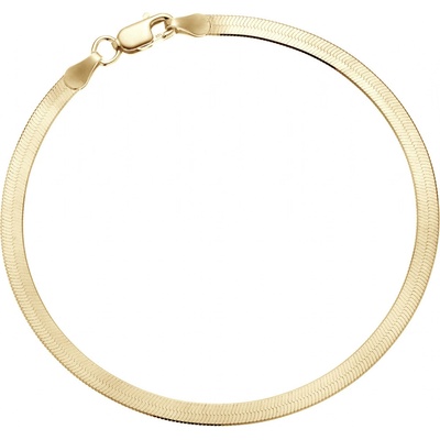 Lunica Stříbrný náramek FLAT GOLD 0696