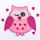 AKUKU Detská osuška 80x80 tyrkysová so sovou