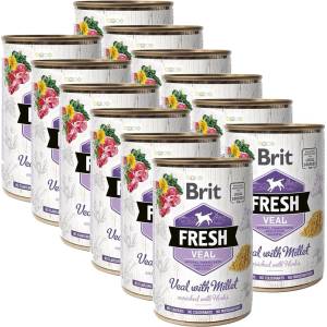 Brit Консерва Brit Fresh Телешко с просо 12 x 400 г