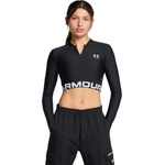 Under Armour Women‘s top HeatGear Rib 1/4 Zip LS Black L