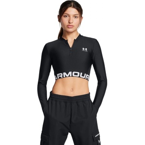 Under Armour Women‘s top HeatGear Rib 1/4 Zip LS Black L