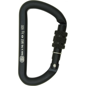 Kong Карабинер за екипировка Kong Mini D Screw Sleeve Gear carabiner - Black (324-0036-0111)