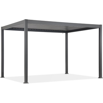 Garden Point Свободностояща пергола за тераса Lagos 3x4 с 3 м дълги странични ролетни щори Garden Point в цвят антрацит (GAP1103)