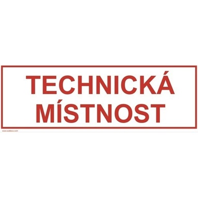 Samolepka "Technická místnost" 29 x 10 cm