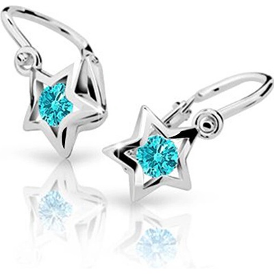Cutie Jewellery Dětské náušnice z bílého zlata C1942-10-X-2 světle zelená
