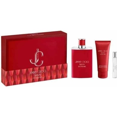 Jimmy Choo Man Extreme parfumovaná voda 100 ml + gél 100 ml + Edp 7,5 ml, darč. kazeta