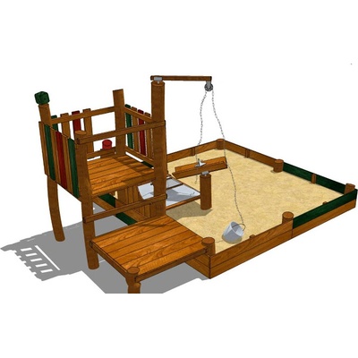 Playground System PIESKOVISKO z agátu Stavenisko