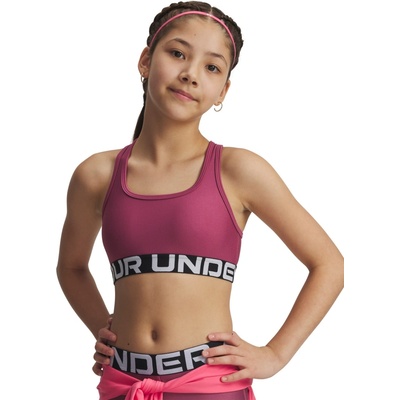Under Armour, podprsenka Crossback Bra červená biela čierna