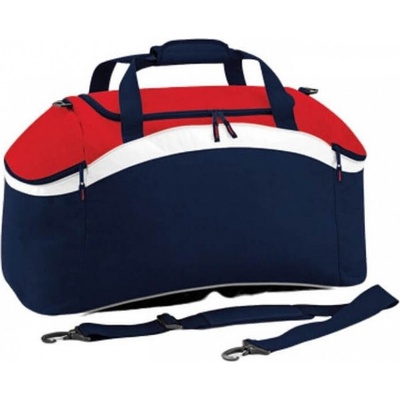 BagBase sportovní prostorná na zip Holdall 54 l modrá námořní červená bílá 64 x 35 x 31 cm