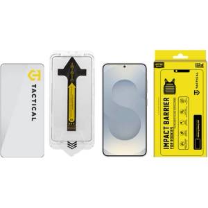 Tactical Samsung S26 TACTICAL IMPACT BARRIER FOR ROOKIES 5D стъклено защитно фолио за екран, 9H + допълнителна рамка, ЧЕРНО (57983129150)
