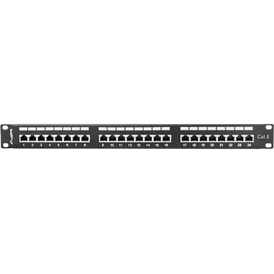 Lanberg patch panel 24 port 1U CAT. 6 shielded, black (PPS6-1024-B)