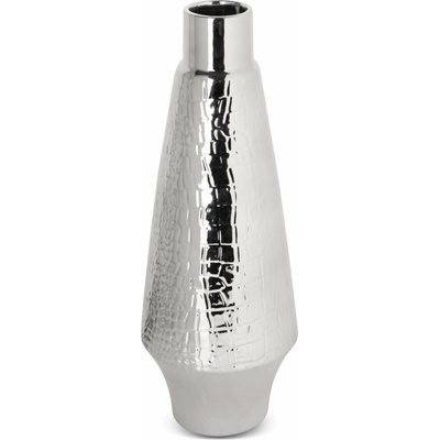 EUROFIRANY KERAMICKÁ VÁZA ERNA (FI) 14X39 CM STRIEBORNÁ