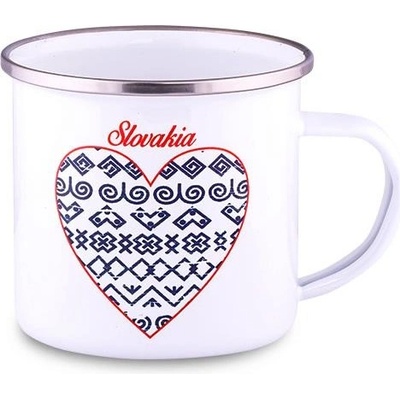 Valach Plechový hrnček čičmanské srdce retro 300 ml