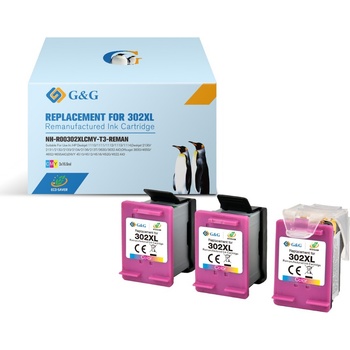 Compatible Комплект глава + 3 мастилници за HP DeskJet 2130 All-in-One/OfficeJet 3830/4650 All-in-One Printers - Color - HIGH CAPACITY - /3 (Compatible-NH-R00302XLCMY-T3)