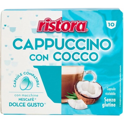 Ristora kapsuly kompatibilné s kokosovým Cappuccinom Dolce Gusto 10 ks