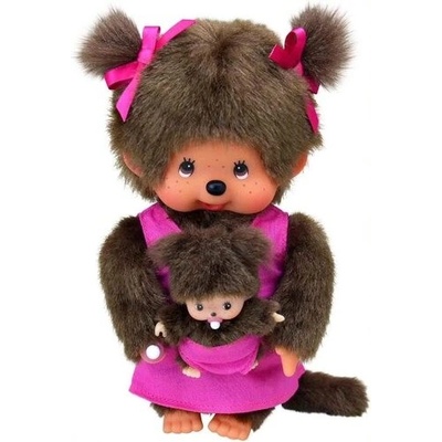 Monchhichi Mončiči mama s bábätkom ružová 20 cm