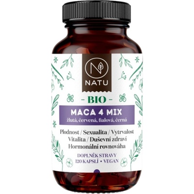 Natu Maca 4 mix BIO 120 kapslí