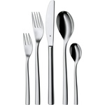 WMF Palermo cutlery set for 12 people, cutlery 60 pieces, monobloc knife, Cromargan stainless steel polished, shiny, dishwasher safe - 1177009990 (1177009990)