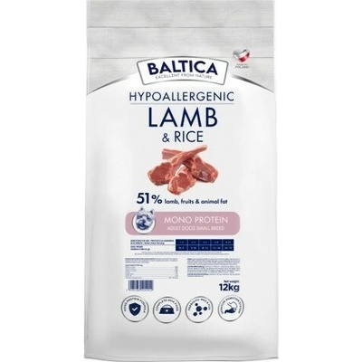 Baltica Nutraceutic Hypoallergenic Lamb & Rice XS/S 12 kg