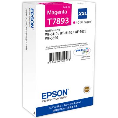 Epson Глава за Epson WorkForce Pro WF-5100/WF-5600 Series - Ink - T7893XXL / C13T789340 - Magenta - XXL - PN C13T789340 (C13T789340)