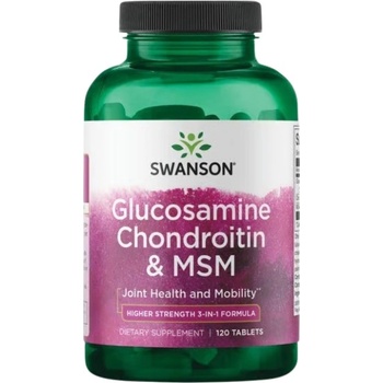 Swanson Glucosamine, Chondroitin & MSM - Higher Strength [120 Таблетки]