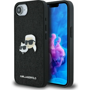 KARL LAGERFELD Фиксиран Брокат Метален K&CH Заден Капак за iPhone 16e - Черен Karl Lagerfeld | Cheren | ЖЕНИ | UNI