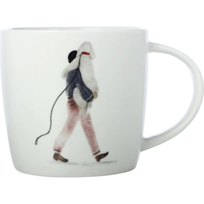 Maxwell & Williams Biely porcelánový hrnček Walking The Dog 400 ml