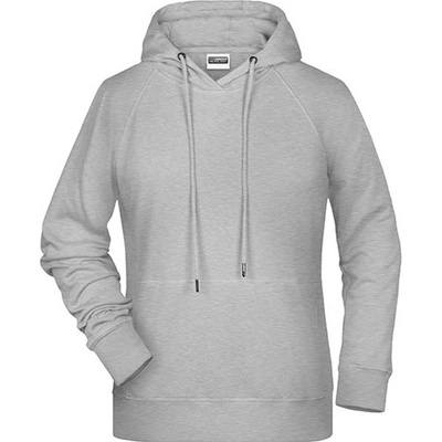 James&Nicholson dámska mikina s kapucňou JN8023 Grey Heather